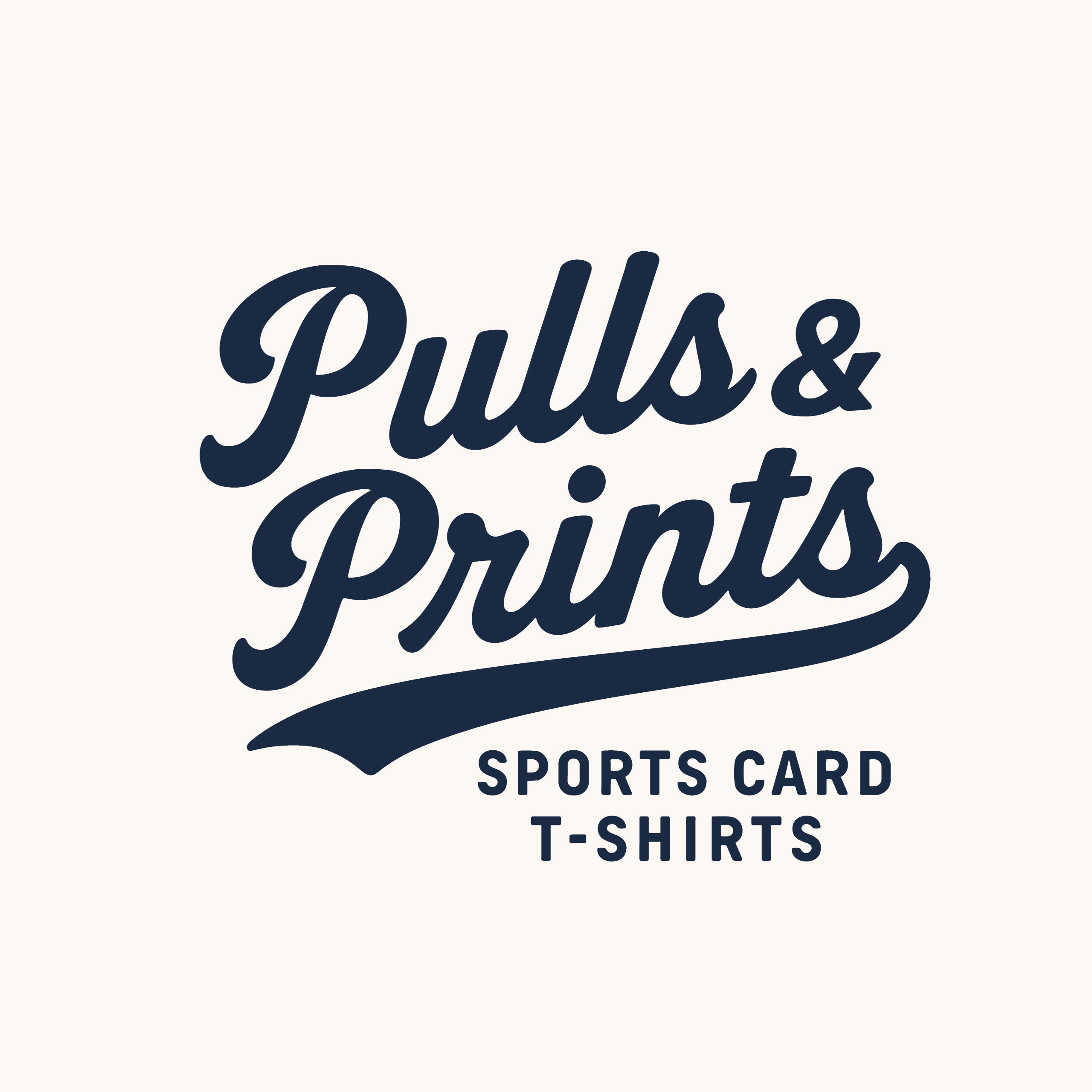 Pulls & Prints logo – baseball card t-shirt brand